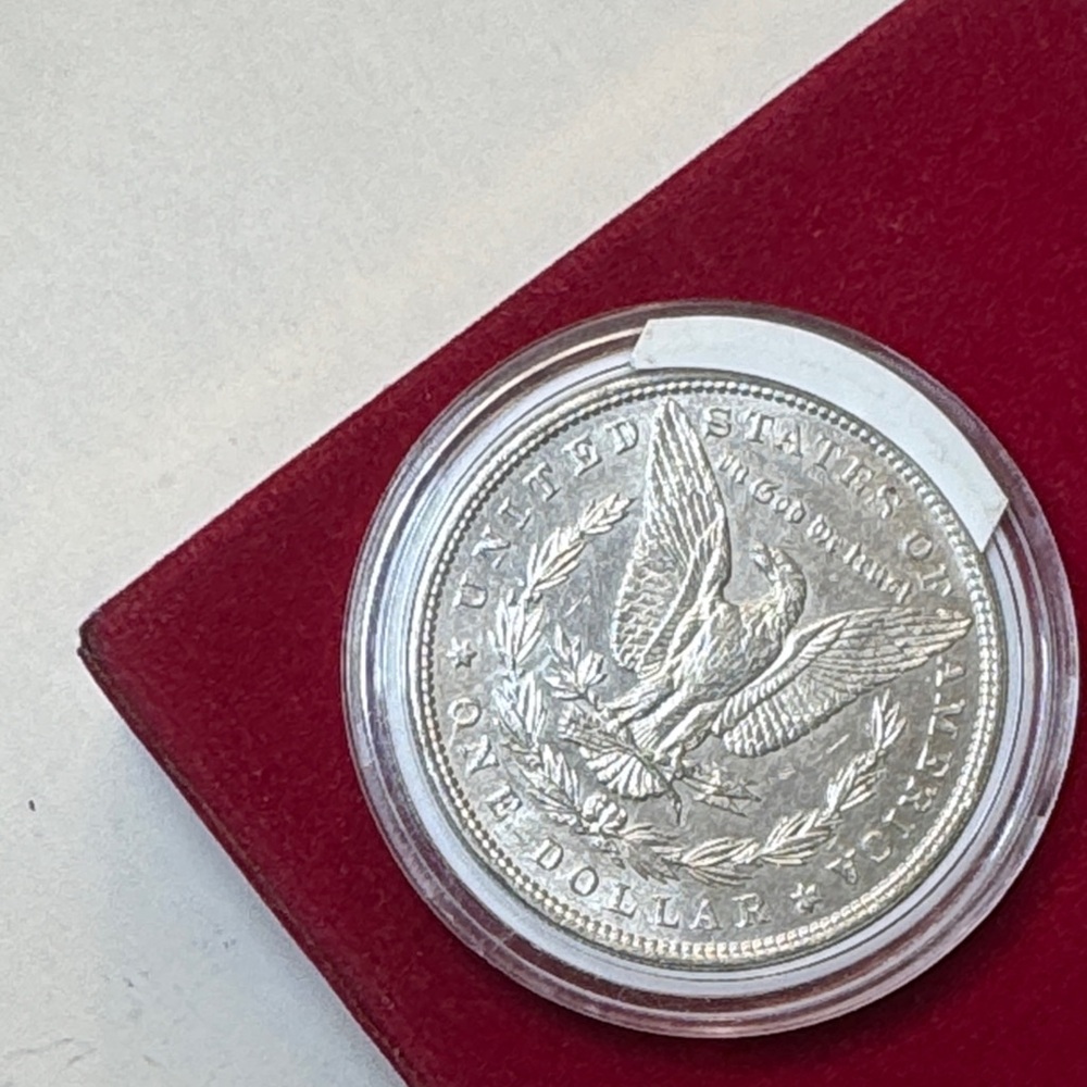 Morgan Dollar Silver Coin  1896 in Protective Case vintage rare old coin - Picture 5 of 9